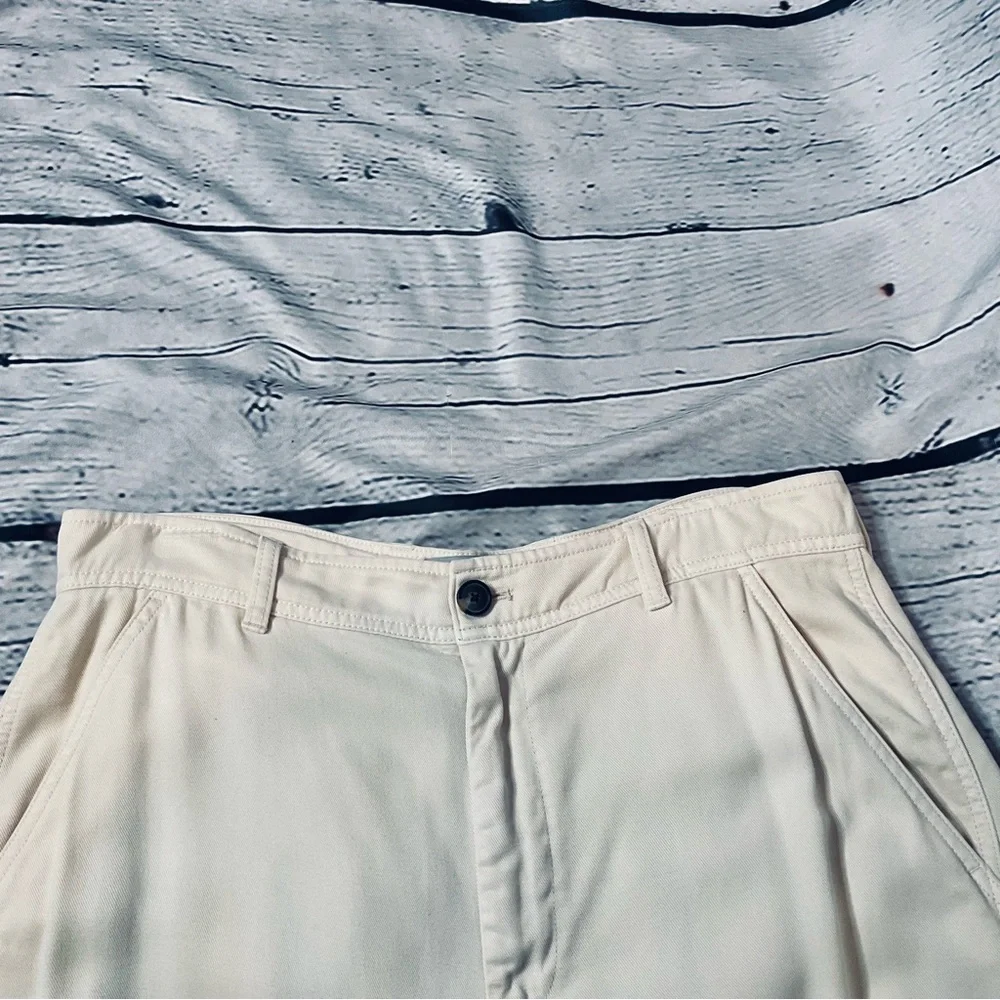 Everlane The Chino Buttersoft Bone High Rise Slouchy Barrel Trousers 14